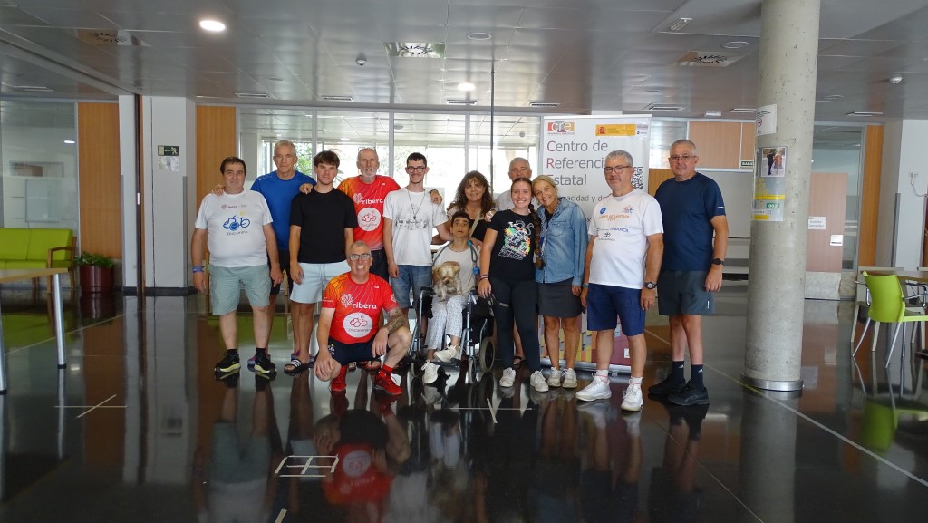 Participantes de la Fundación Discamino durante la jornada celebrada en el centro.